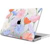 Protective Case Compatible MacBook Pro - 16 Inch - 2024, 2023, 2021 - Flower Pattern - Slim -
