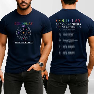 Новая футболка Coldplay Music of The Spheres, концертная футболка мирового турне, унисекс, топ класса люкс из Великобритании, для мужчин и женщин, топ Y2k