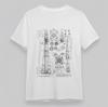 Men's Classic T-Shirt Rocket Blueprint Technical Sketch Cotton Plus Size Tee