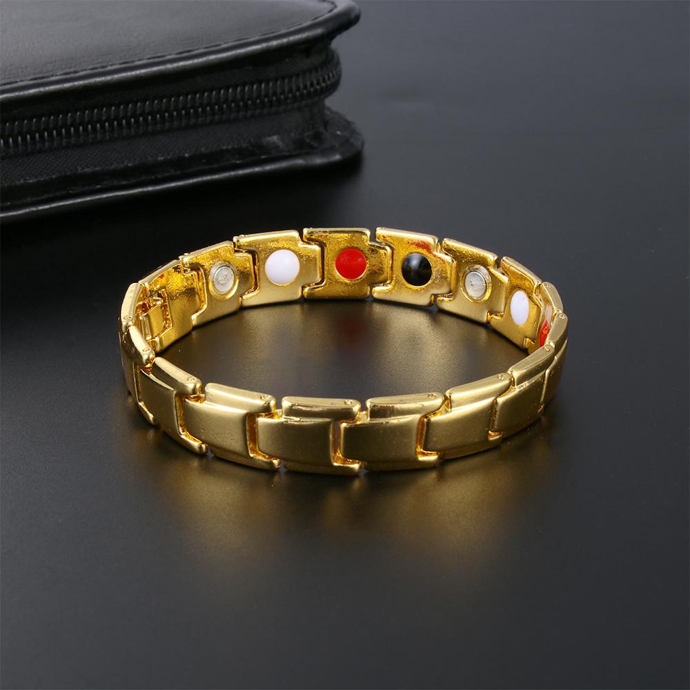 Steel Acupoint Massage Detachable Bangle Hematite Energy Healing Magnetic Therapy Bracelet