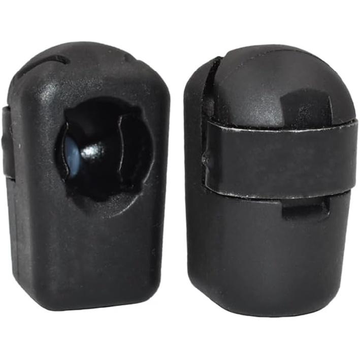 Gas Strut Nylon End Fittings fit for 10mm Ball Stud M6 Female Thread Straight Detachable Shock Lift Jiont Connector, Pack of 4 (Black)
