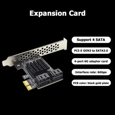 4-портовый компьютерный карт-коннектор SATA III PCIe карта 6 Гбит/с SATA 3.0 к PCI-e 1X адаптер/USB 3.0 PCIE райзер карта расширения