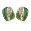 Estele Brass Light Green Colour Fancy Mosaic Studs for Girls