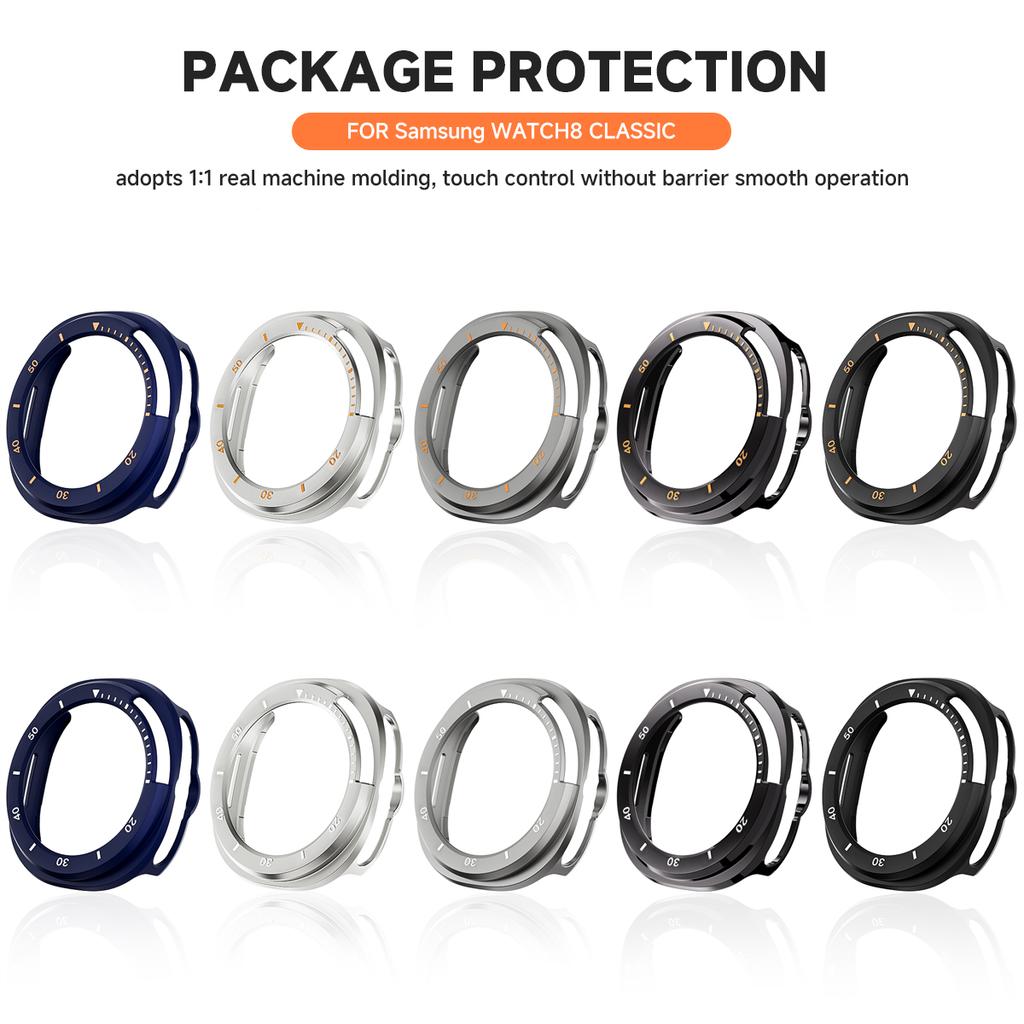 Чехол-бампер с полным покрытием для Samsung Galaxy Watch 8 Classic 46 мм, [Без защиты экрана] Тонкий ударопрочный чехол для Samsung Watch 8