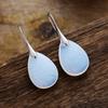 Luxury New Simple High Quality Natural Stone Crystal Amethyst Pendant Earrings Earrings European and American Popular Jewelry Jewelry