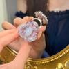 Роскошное Цветочное Кольцо из Стерлингового Серебра с Опалом и Сверкающим Цирконом, Регулируемое Кольцо-Обещание для Женщин, Романтическое Кольцо для Свадебной Вечеринки