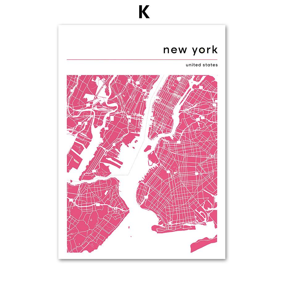 Абстрактная розовая карта музея Матисса, цветочный рынок, настенная живопись на холсте, скандинавские постеры и принты, декоративные фрески для гостиной