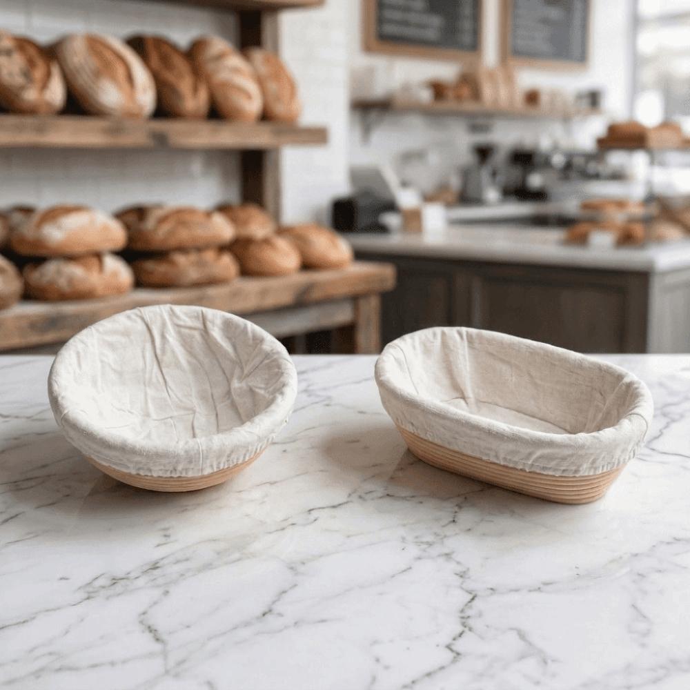 Cloth Liner Bread Proofing Basket Round & Oval Dough Rising Rattan Basket Artisan Bread