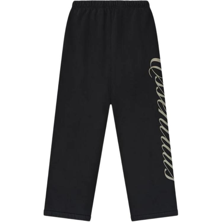 Fear of God Essentials Тяжелые Флисовые Штаны для Отдыха Винтажные Черные Мужские Брюки 130HO258382F