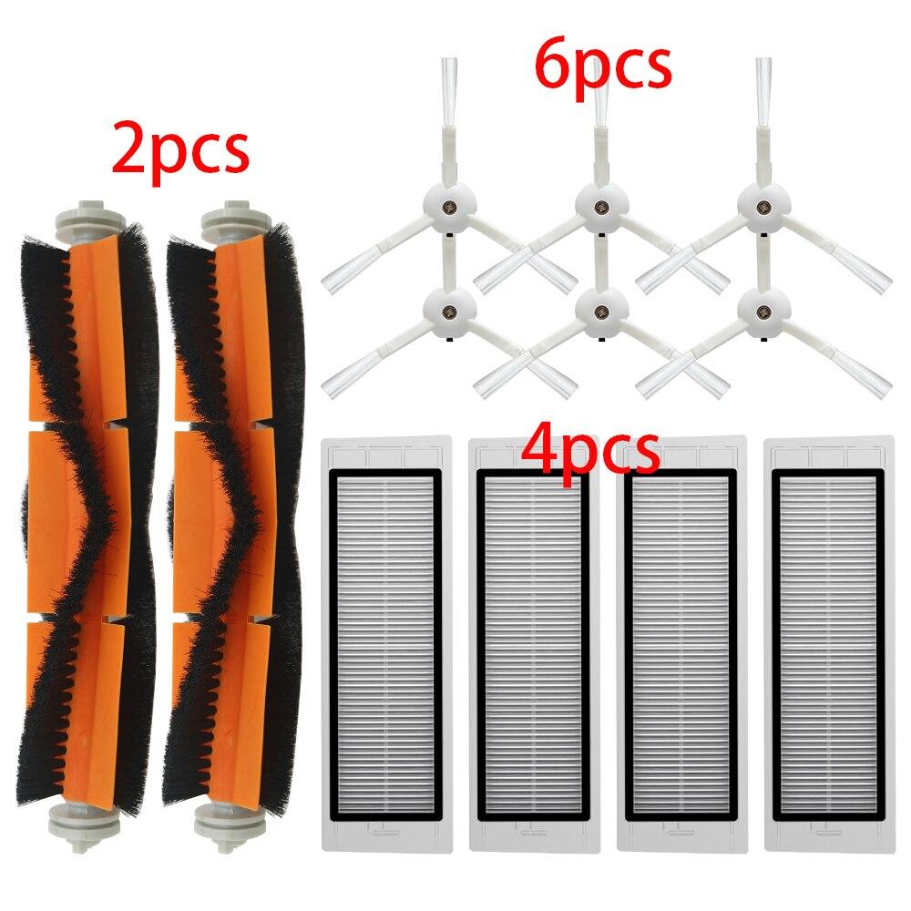 Основная щетка, боковая щетка, HEPA-фильтр, подходит для пылесоса xiaomi 2 roborock s50, фильтры для запчастей xiaomi roborock Mi Robot