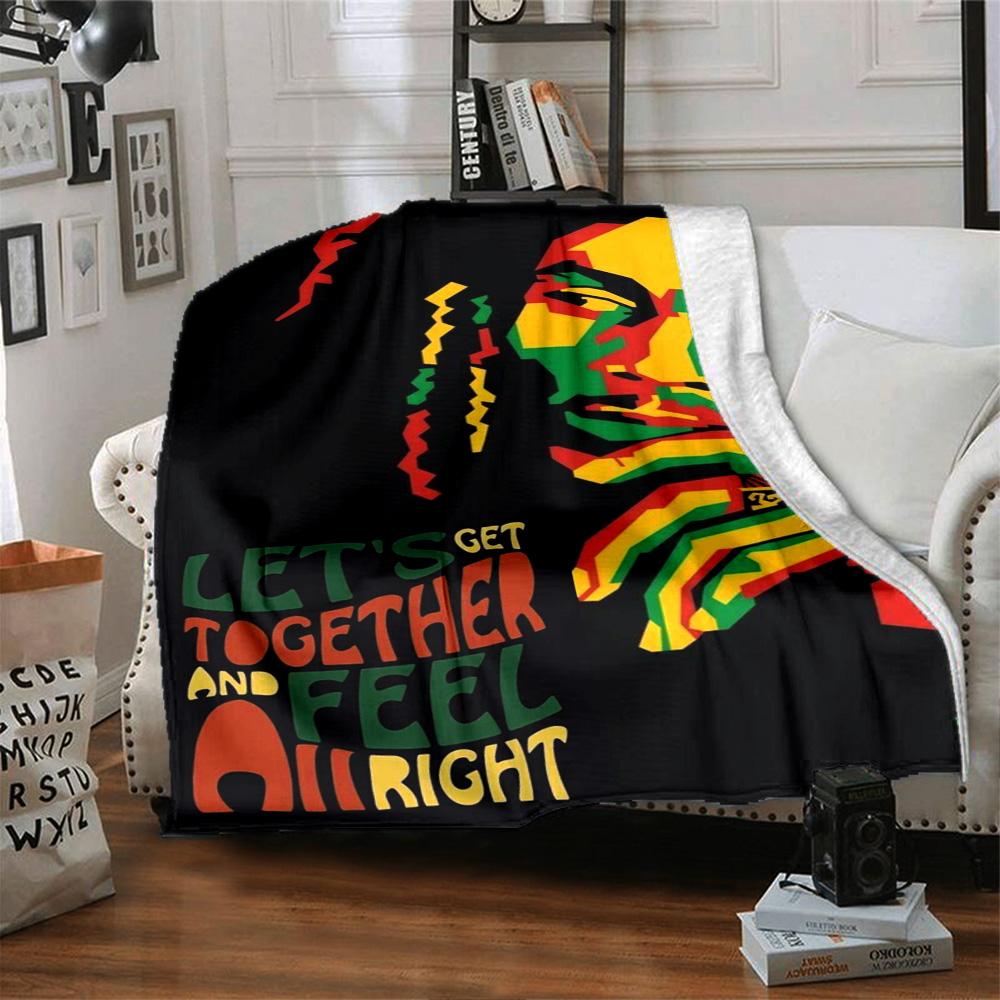 Bob Marley Blanket Soft Warm Cozy Great for Bed Couch Office Chair for All Seasons Modern Perfect Gift for Relatives and Friends