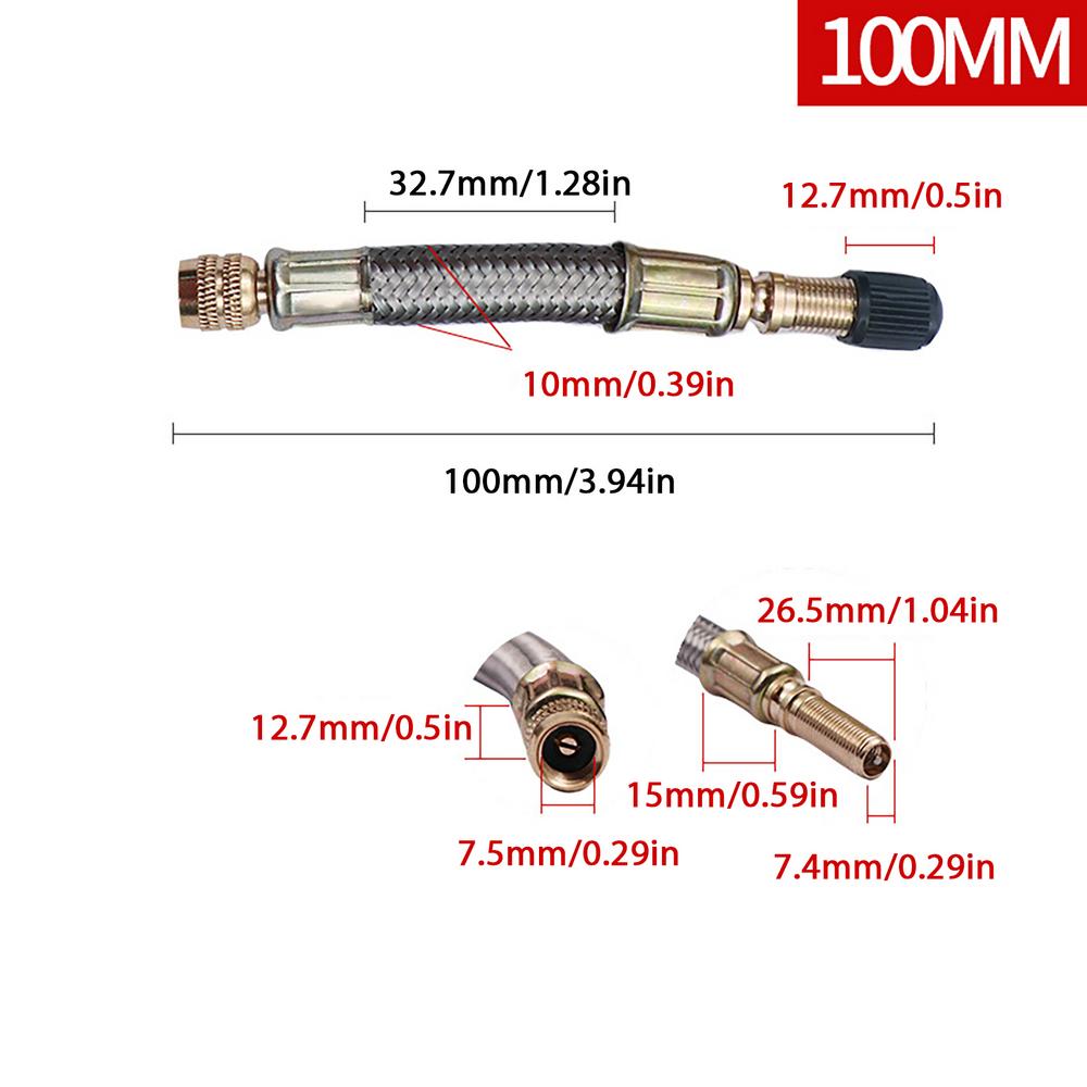 1 шт. Удлинитель вентиля грузовика Гибкий удлинитель вентиля шины автобуса Резиновый удлинитель штока вентиля шины Адаптер ниппеля шины Принадлежности для шин