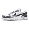 Nike Большие Износостойкие Дышащие Низкие Кеды для Скейтборда Мужские Черно-Белые 355152-106(Команда804-)