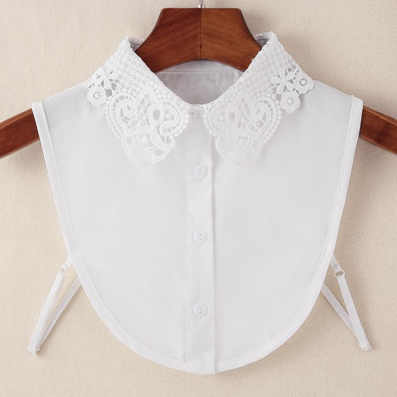 Women's Versatile Chiffon Hook Flower Fake Collar Autumn and Winter Decorative Collar Apparel Accessories Ties