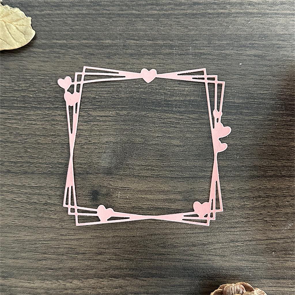 Metal Die Cuts Heart Frame Cutting Dies Embossing Stencils Molds for Scrapbooking Album Card Photo Journal Decorations