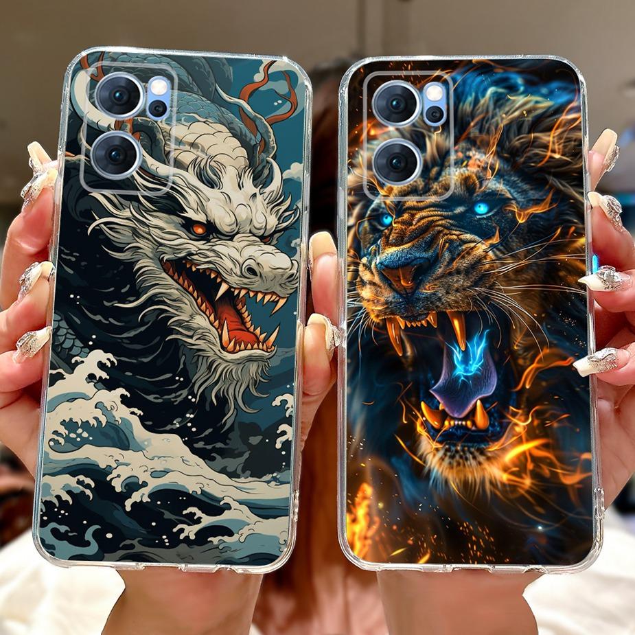 For Oppo Reno 7 5G Case CPH2371 Cute Cat Lucky Koi Painted Cover Soft Slim Phone Case For Oppo Reno 7 Pro Reno7 5G Fundas Bumper