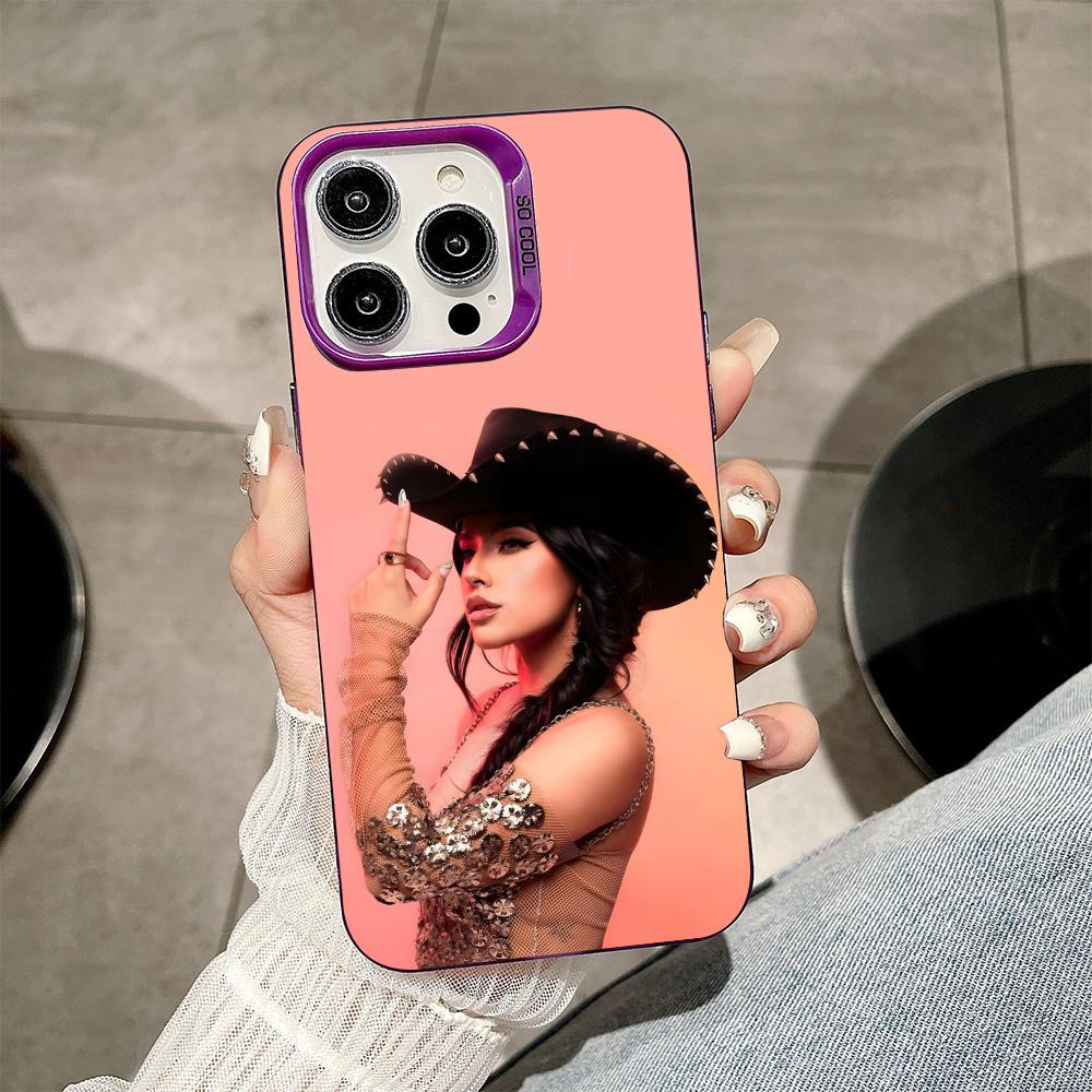 Модный фиолетовый полупрозрачный чехол для мобильного телефона Becky G для iPhone 17 16 15 14 13 12 11 X XR XS Air Pro Max Plus Цветная крышка