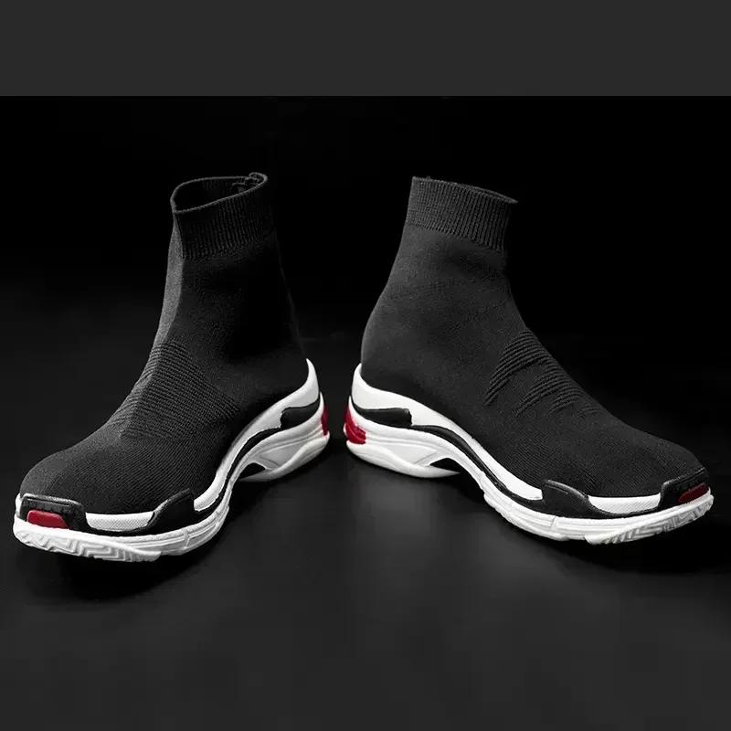 Shoes for Men Sneakers Men All Brands Tennis Loafers Shoes Tide Women Elastic Socks Shoes Fashion Casual Shoes Large 2024 Autumn