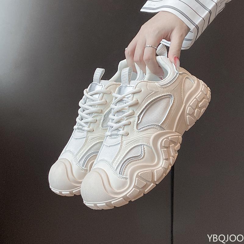 Fashion Fashionable Mesh Shoes 2024 Autumn New Design Sense Thick Sole Breathable Casual Women's Shoes Zapatillas De Deporte Sneakers