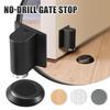 1Pc Heavy Duty Magnetic Door Stopper Stainless Steel Doorstop Black Without Punching Door Suction Door Holder Door Hardware