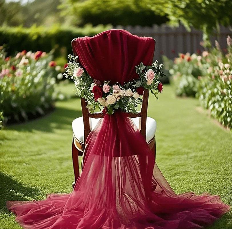 10/50 шт. 75x200 см Белый Свадебный Тюль Банты на Стулья baby shower Вечеринка Свадебная Композиция Арка Декор Садовая Вечеринка Украшение Лестницы