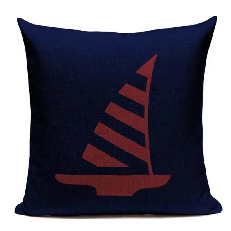 Retro Oceanic Style Double-Sided Printed Pillow Cover Short Plush Suitable Living Rooms Bedrooms Sofas Throw Cushion Cover