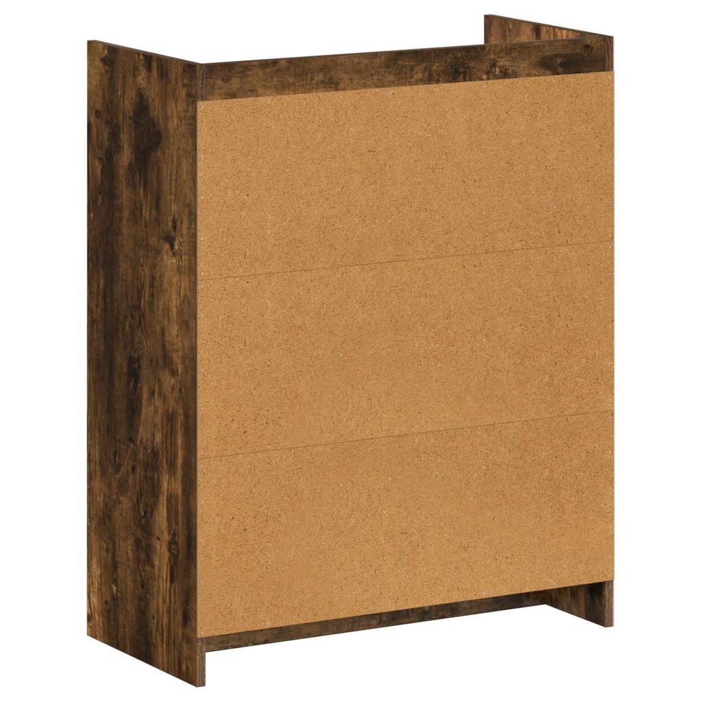 Shoe Cabinet Smoked Oak 73.5 x 36 x 92 cm Engineered Wood