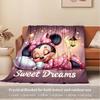 1pc Flannel Minnie Mouse Sweet Dreams Bedding Throw Blanket Sofa Coverlet Gift Home Decorative Soft Warm Plush Throw
