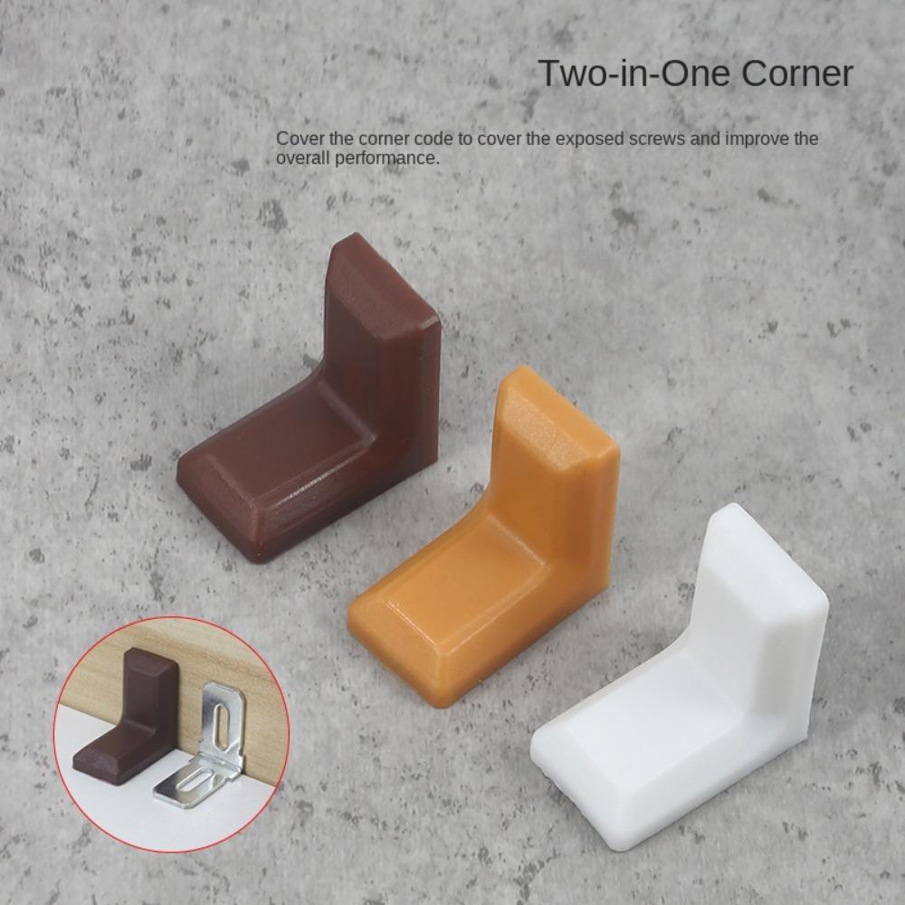 10PCS Nylon Plastic Corner Code 90 Degree Angle Retainer Laminate Clothe Cabinet Reinforcement Connector Hardware Accessories