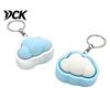 Cloud Clicker Keychain 3D Printed Fidget with Keyring, Finger Shaped Toy for Stress Relieving, Handbag Schoolbag Backpack Purse Charm Relief Gadget