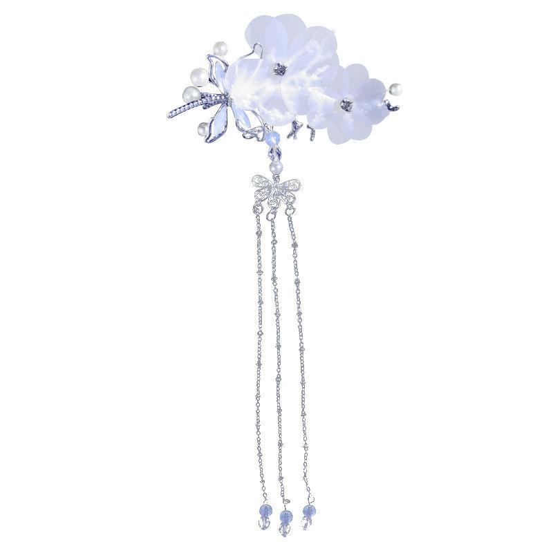 Dragonfly Hairpin Tassel Women Girls Hair Accessory Hairpin Elegant Classical Style Dragonfly Traditional Hanfu Chinese Style