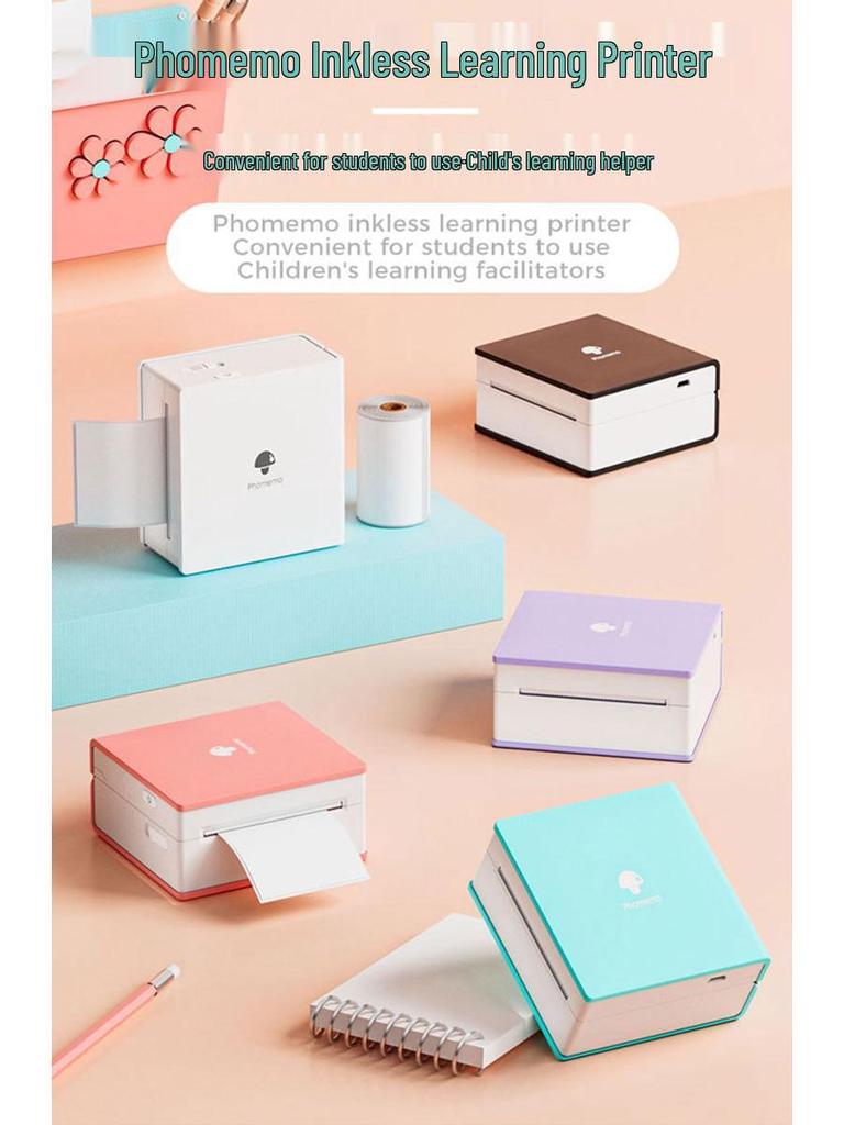 Phomemo M02 Draagbare Mini Thermische Printer – Bluetooth, Inktloos voor Mobiele Apparaten