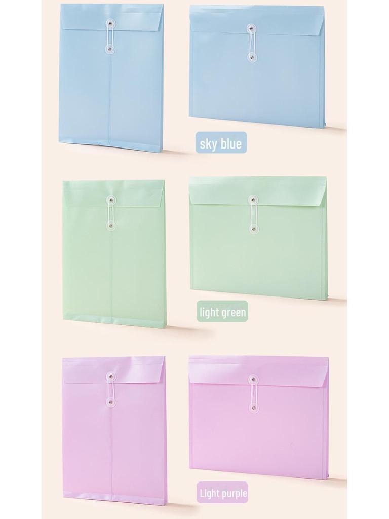 A4 Large Capacity File Bag - Colorful, Custom-made, Office PP Document and Policy Organizer.