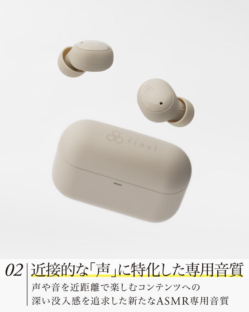 Final ZE500 для ASMR Беспроводные Рекомендовано для сна Наушники-вкладыши, Сверхмалые, (Темно-серый)