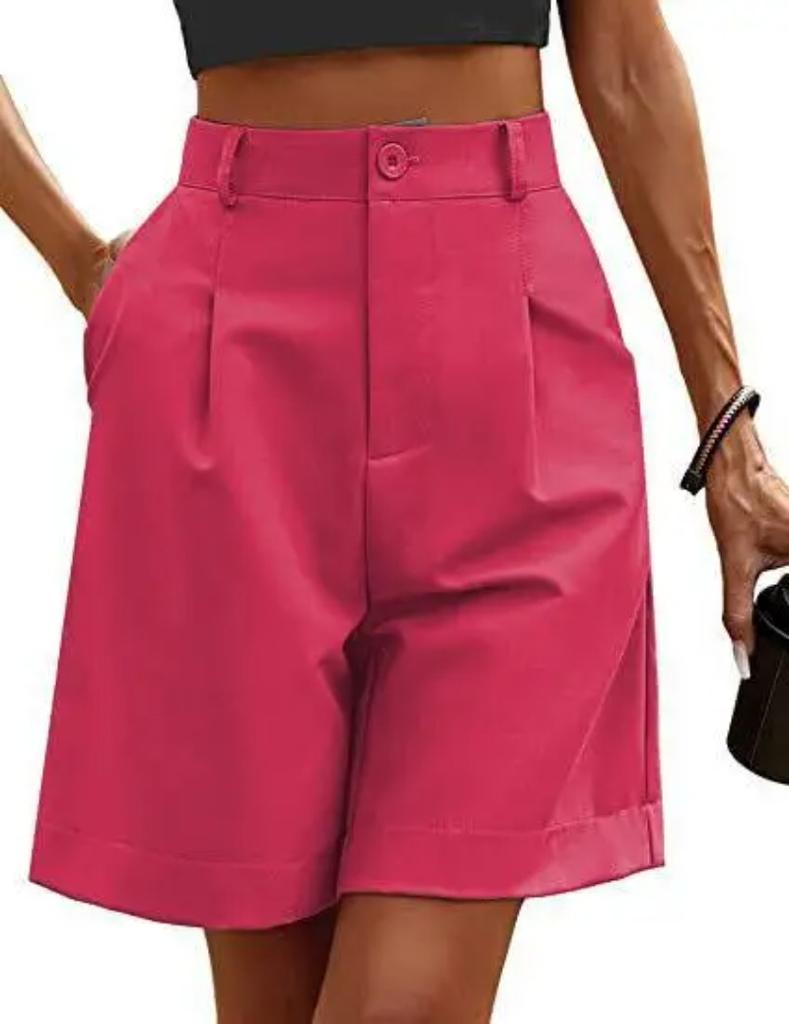 Шорты до колена, женские повседневные шорты-бермуды Damen, эластичные шорты Weites Bein, шорты Knie Sommer Mit Taschen