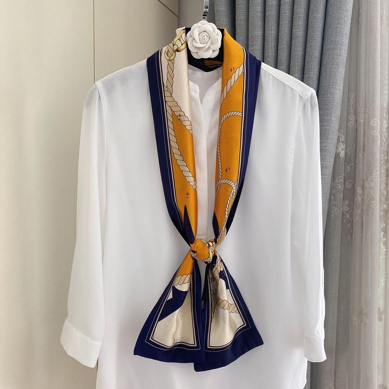 Women's Silk Floral Scarf: Lightweight, Long, and Ideal for Spring & Autumn