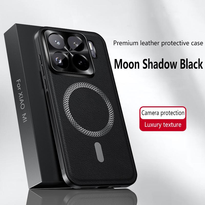 Магнитный чехол для Xiaomi Mi 15T 14T Pro 15T 14T 13T Чехол Кожа Мягкий Противоударный Mag-safe Металлический Защитник Камеры Чехол Fundas