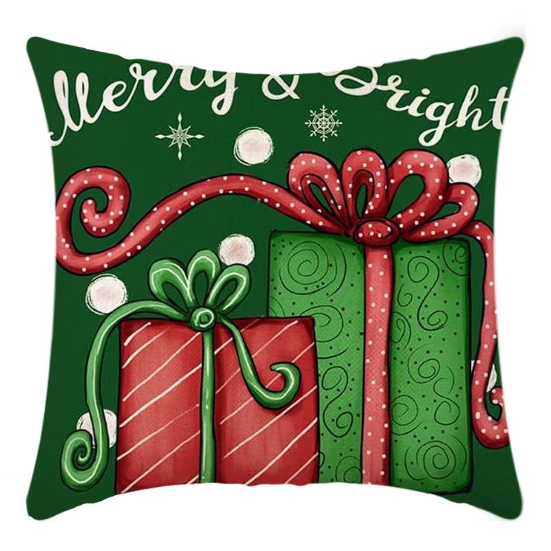 Рождественская наволочка для декоративной подушки Домашний скандинавский праздничный декор Лен Супермягкий короткий плюш Наволочка для диванной подушки