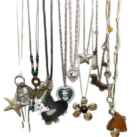 Minimalist Star Heart Long Necklace - Unique Cross-border Design for Women