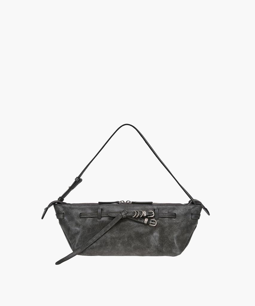 Margesherwood Grandma Used Sling Bag_White+Grey Two-Tone Cracked