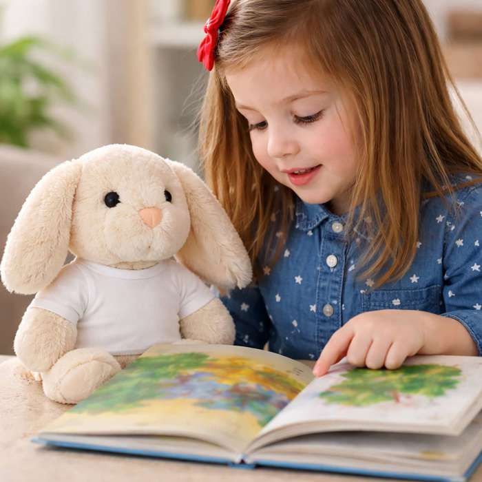 Planetee Peluche Lapin Bébé Doudou Emma Adorable Etre Licorne Cadeau Naissance Fille Nouveau-Né Baby Shower