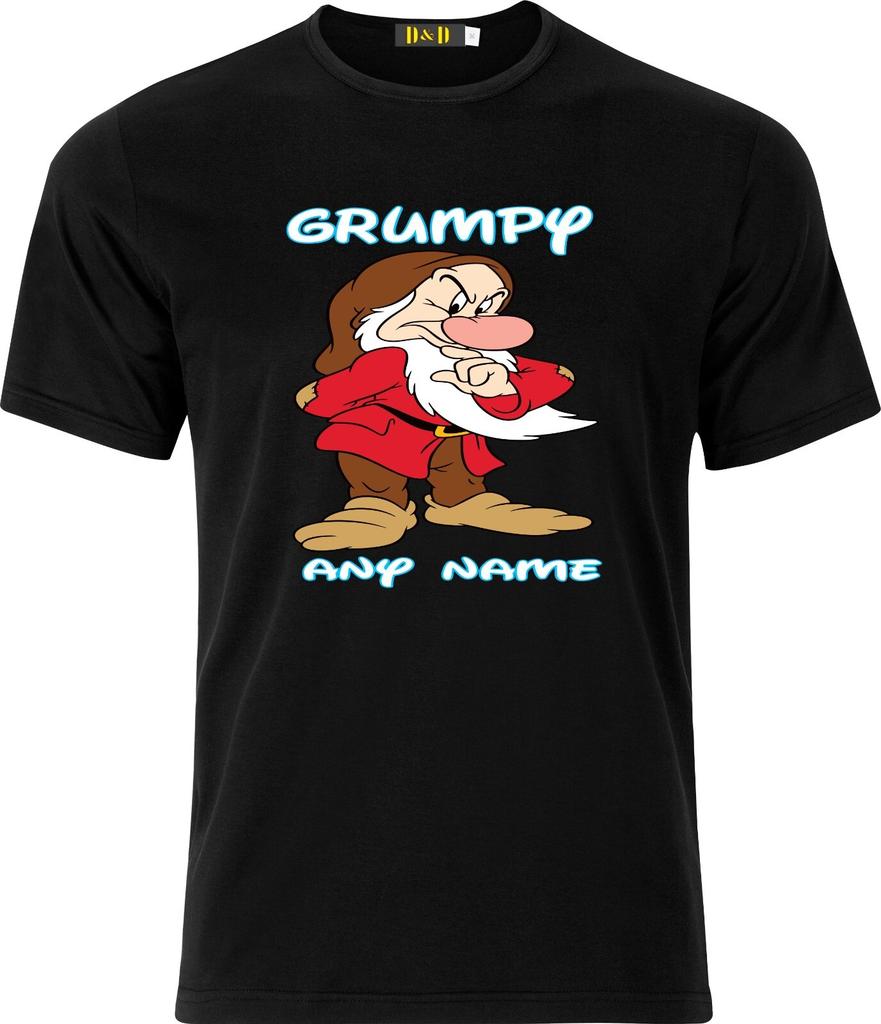 Personalised Seven Asorted Differnt Dwarfs Full Colour D.T.F Cotton T Shirt Mens Womens Tees Top