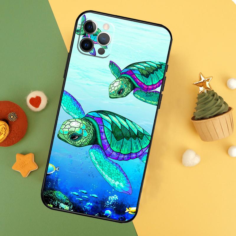 Чехол для телефона с морской черепахой для iPhone 17 17Air 16 16E 15 14 13 12 11 Pro Max 12 13 Mini Ударопрочный чехол