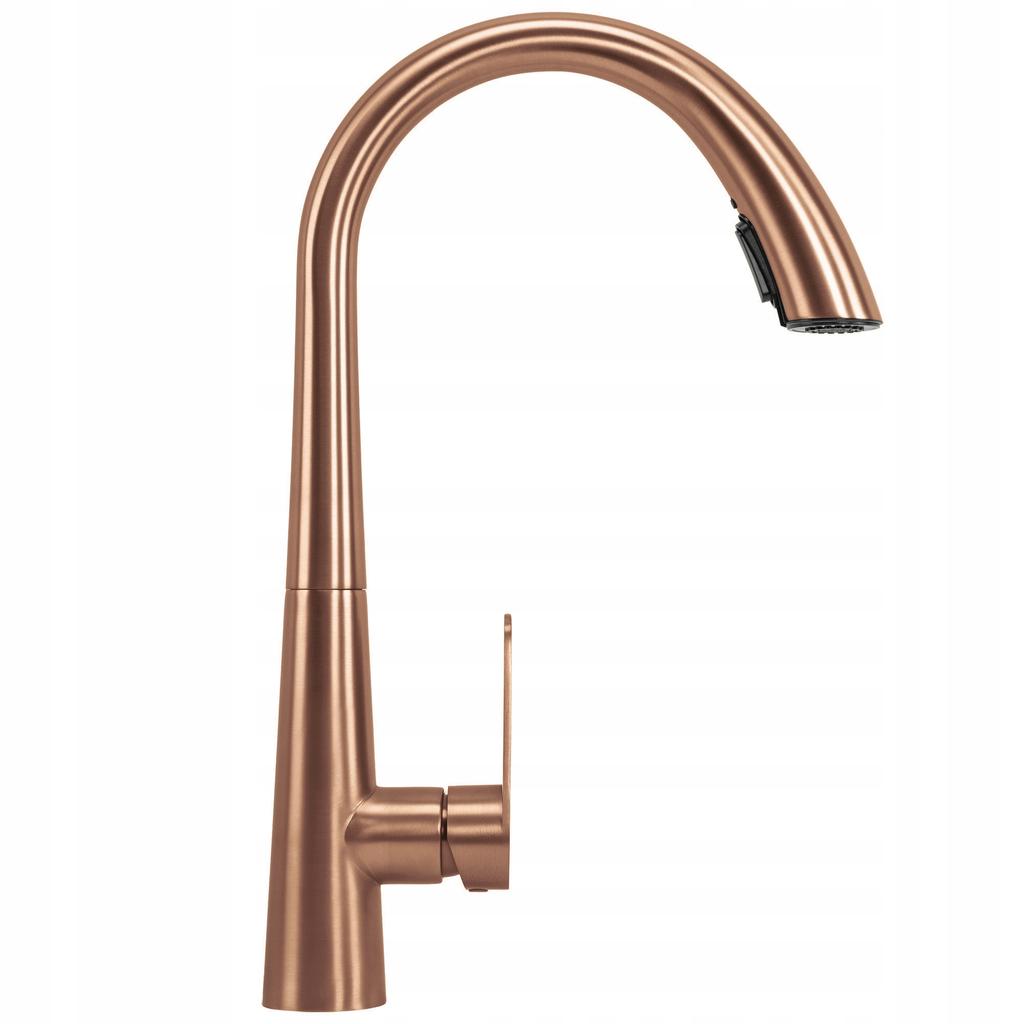 Ross Copper Brushed Copper Kitchen Faucet with Swivel Spout