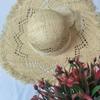 New handwoven Lafite straw hat women summer vacation seaside sun protection hat large brim sun hat