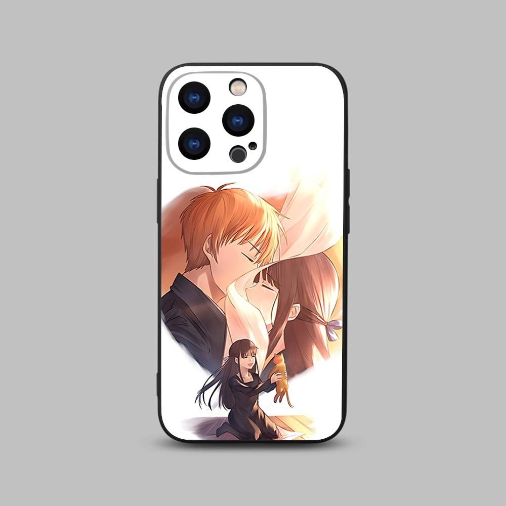 F-Фрукты Аниме B-Корзины Чехол для Телефона Для iPhone 17,16,15,14,13,12,11,Pro,Max,Plus,X,XS,SE4,E,Mini,Мягкий Черный Чехол