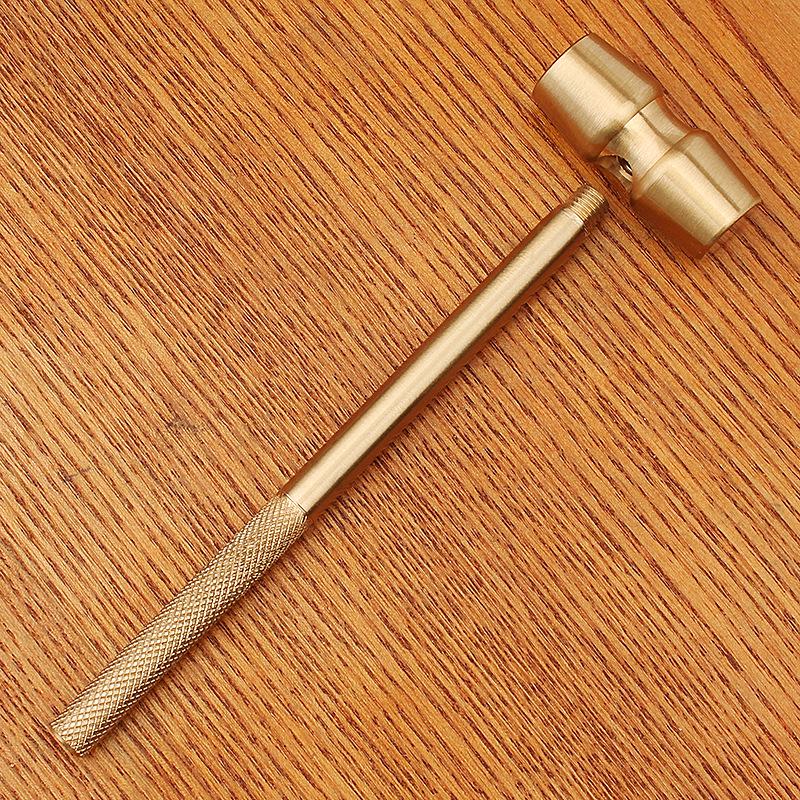 Мини-молоток из латуни: Многофункциональный двухголовочный медный и железный массажный молоток