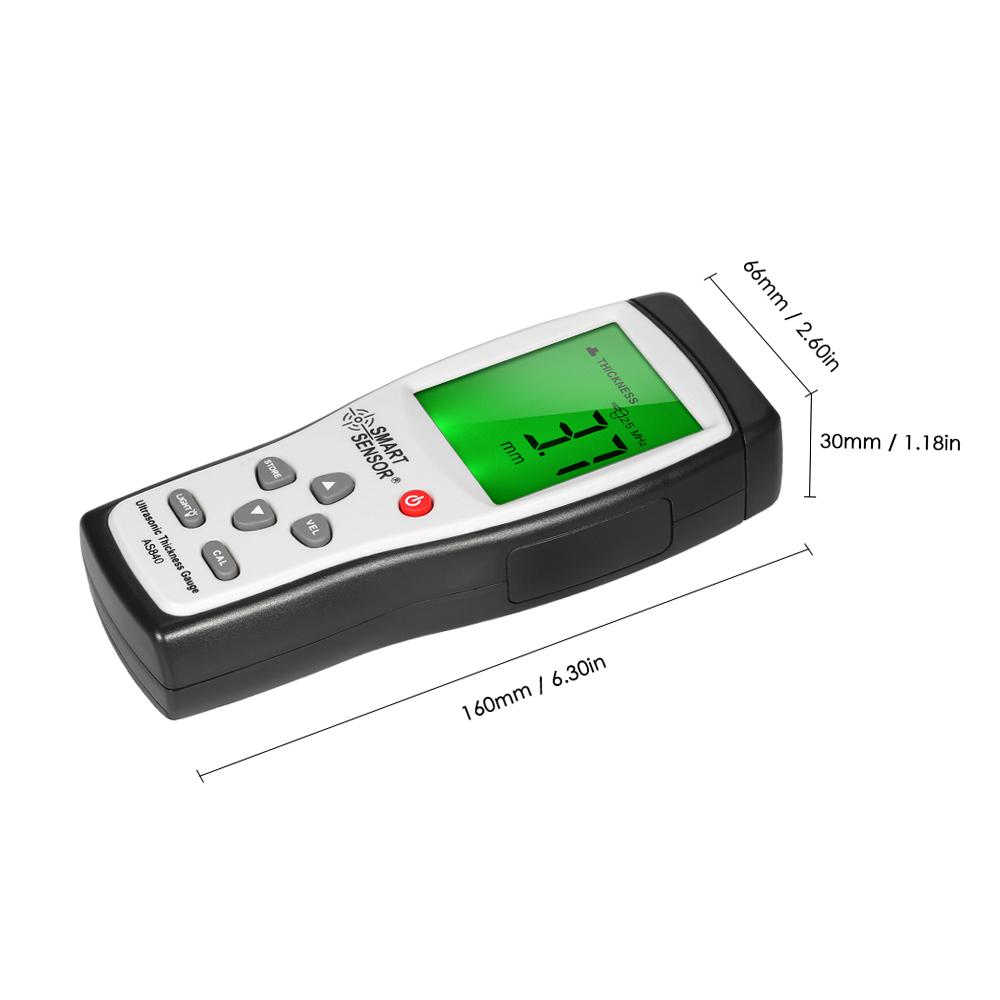 SMART SENSOR Профессиональный ультразвуковой толщиномер Ручной ЖК-цифровой толщиномер глубины