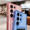 Card Bag Clear Shockproof Phone Case For Samsung Galaxy S24 S23 S22 S21 Plus Ultra S20 S21 S23 FE Silicone Soft TPU Back Cover