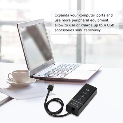 Высокоскоростной USB-концентратор, 4 порта USB 3.0, мультиконцентратор, сплиттер, расширение для настольного ПК, ноутбука, адаптер USB-концентратор